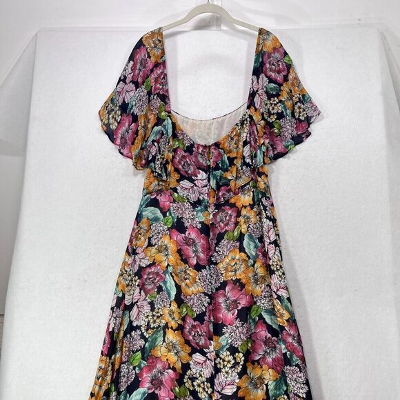 Rachel Pally Dress Women 1X Floral Maxi Flowy Garden Party Coquette Boho NEW - Picture 5 of 15